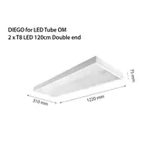 DIEGO 2xT8 DOUBLE END OM 120cm