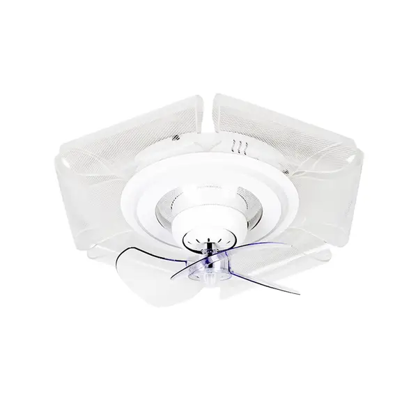 LED CHANDELIER WITH FAN P01 3WHITE DIMM IMAGE