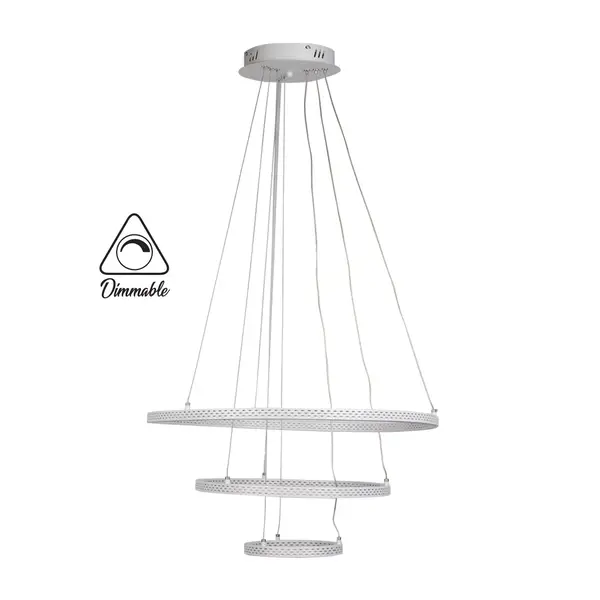 LED CHANDELIER 6500/2 3-WHITE 75W DIMM IMAGE