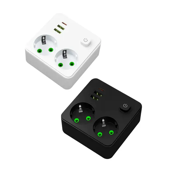 PLUG POWER STRIP WITH 2 SOCKETS 2USB+1PD IMAGE